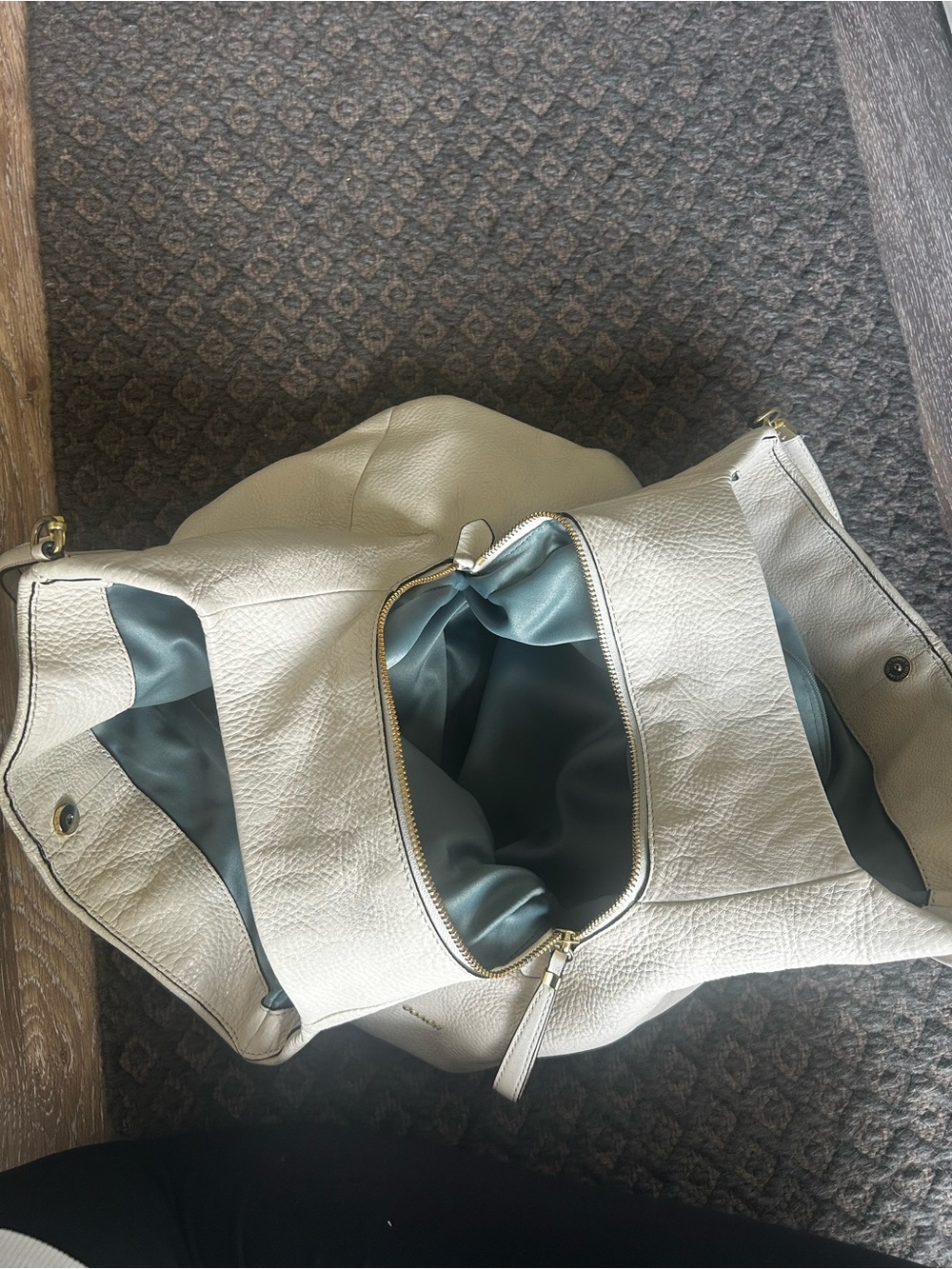 Coach Cream Pebbled Leather Hobo bag - Picture 9 of 13